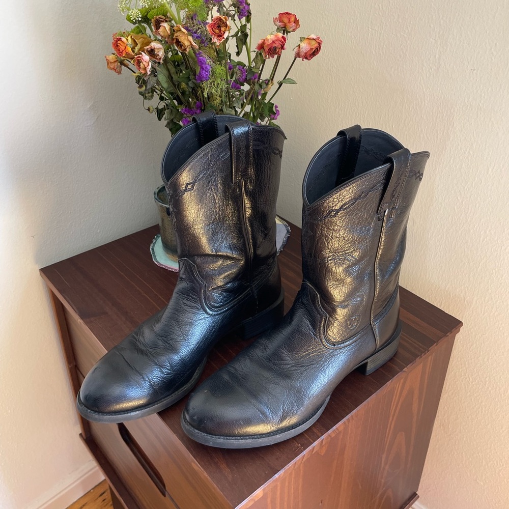 Ariat Heritage Roper Western Boots Black 10D